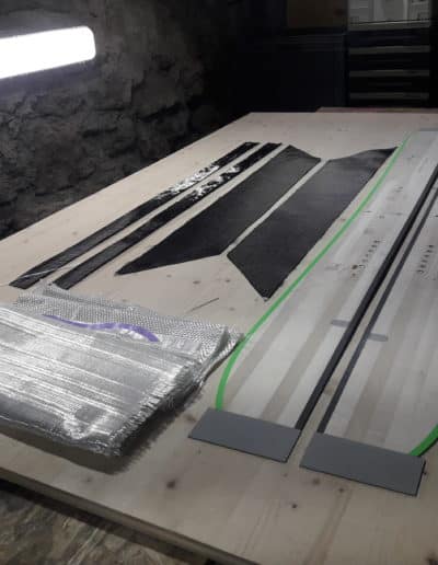 Preparation materiaux splitboard